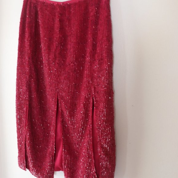 ASOS Dresses & Skirts - ASOS Sequin Midi Skirt with Slits
